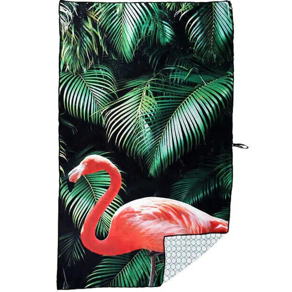 Flamingo Whitley Willows Microfiber Reversible Beach Towel 35"x70" Yoga Gym Pool - Picture 3 of 4